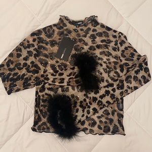 Leopard print fashion Nova top